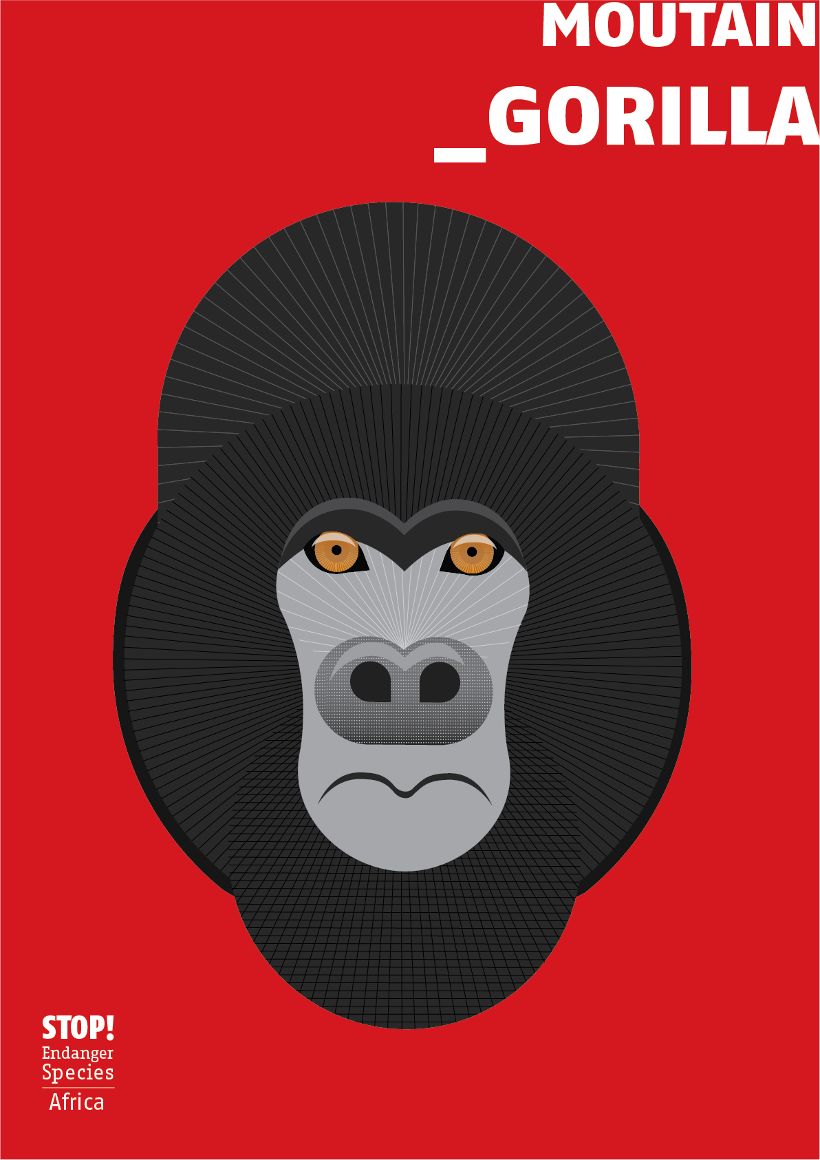 Mountain Gorilla Poster